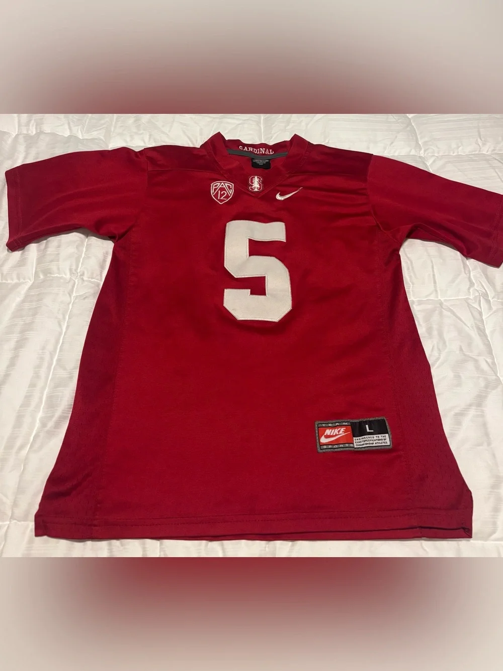 Vintage Christian McCaffery Stanford Cardinal Nike Team Stitched Jersey Youth L